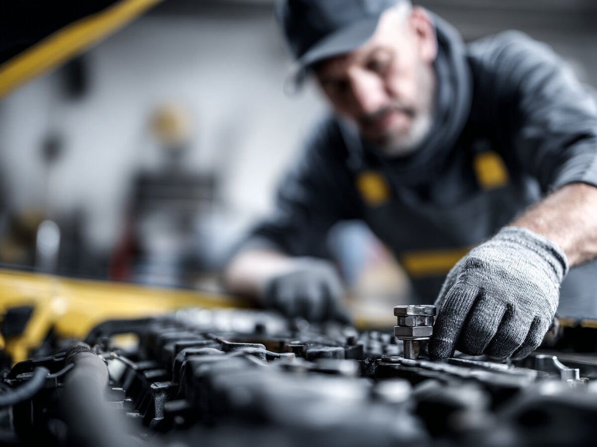 Adam Gile în atelier - mecanic specializat Opel